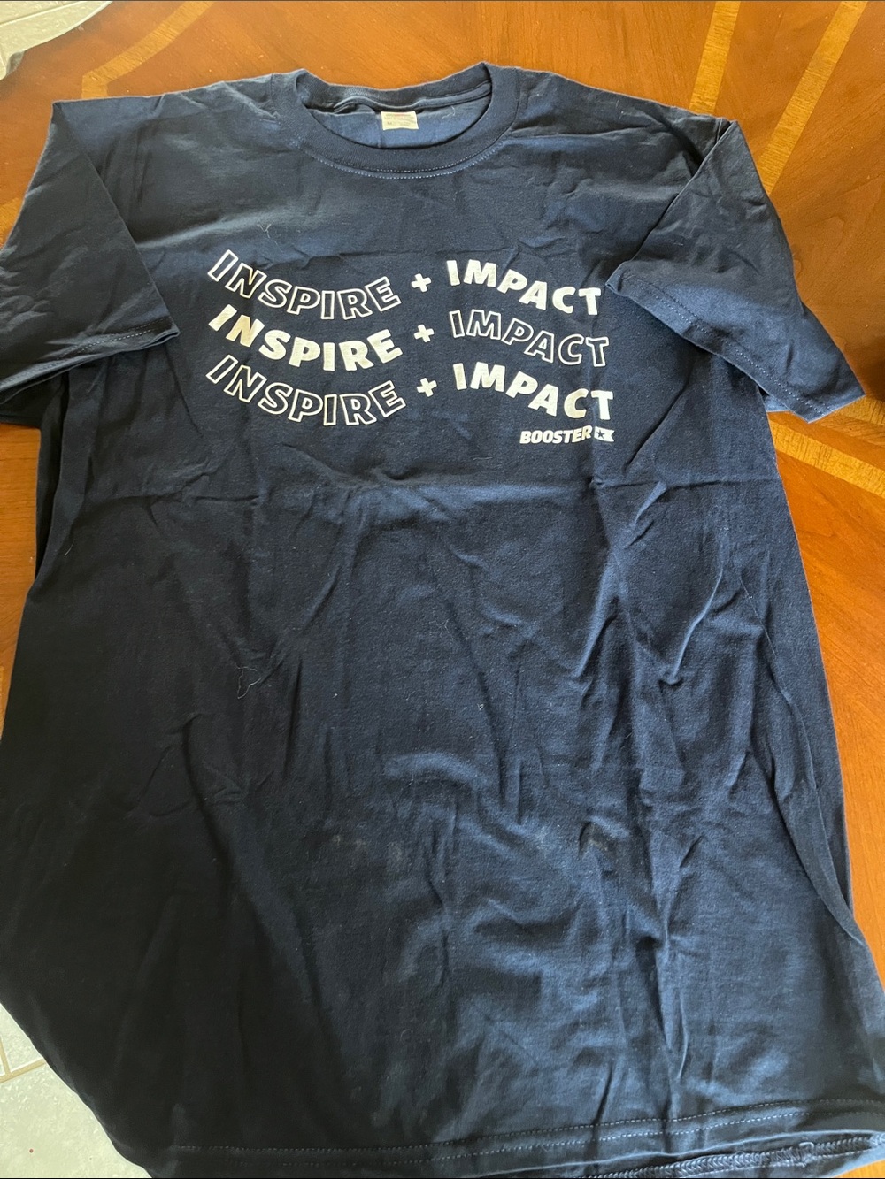 Fruit of the Loom Navy Short Sleeve 'Inspire + Impact' Graphic Tee